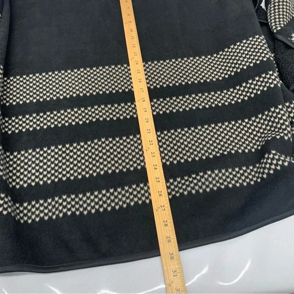 Reversible Shaw Wrap One Size Black Fleece Cozy Open Boho Western Travel Casual - Picture 10 of 10